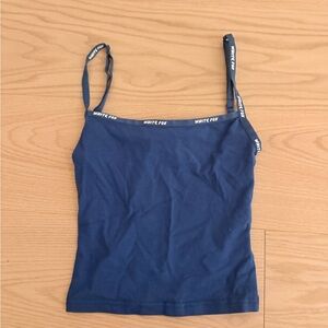 Blue white fox tank top size xs
